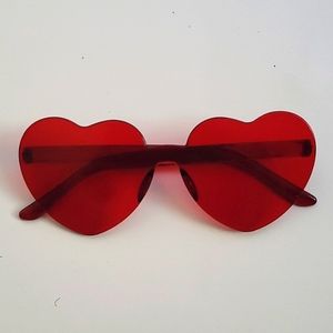 Red Heart Glasses..protect from sun rays